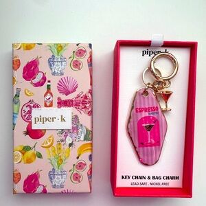 Piper K Espresso Martini Key Chain & Bag Charm